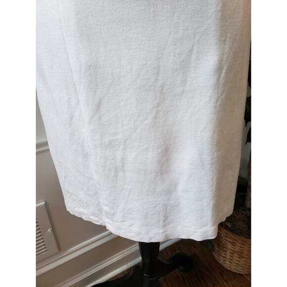 Milly Sheath Dress Women's L Black & White Lined Back Zip Short Sleeve Crew Neck - Picture 12 of 13